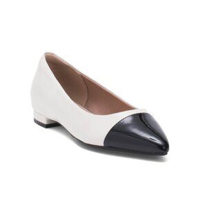 ROCKPORT White Leather Kenzie Total Motion Pointy Toe Comfort Dress Flats